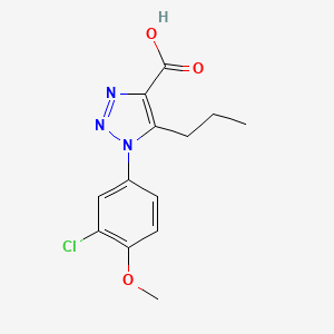 1-(3-chloro-4-methoxyphenyl)-5-propyl-1H-1,2,3-triazole-4-carboxylic acid