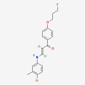 (E)-3-(4-bromo-3-methylanilino)-1-[4-(3-fluoropropoxy)phenyl]prop-2-en-1-one