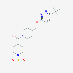 [4-[(6-Tert-butylpyridazin-3-yl)oxymethyl]piperidin-1-yl]-(1-methylsulfonylpiperidin-4-yl)methanone