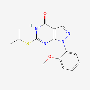 6-(isopropylthio)-1-(2-methoxyphenyl)-1H-pyrazolo[3,4-d]pyrimidin-4(5H)-one