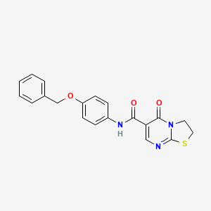 molecular formula C20H17N3O3S B2888524 N-(4-(benzyloxy)phenyl)-5-oxo-3,5-dihydro-2H-thiazolo[3,2-a]pyrimidine-6-carboxamide CAS No. 532965-56-3