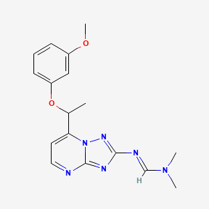 N'-{7-[1-(3-methoxyphenoxy)ethyl][1,2,4]triazolo[1,5-a]pyrimidin-2-yl}-N,N-dimethyliminoformamide