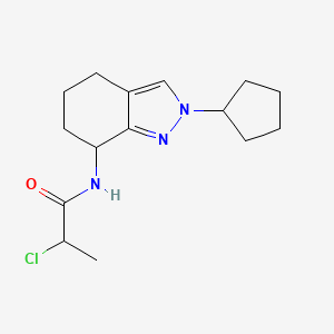 2-Chloro-N-(2-cyclopentyl-4,5,6,7-tetrahydroindazol-7-yl)propanamide