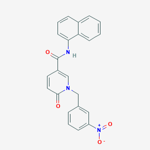 molecular formula C23H17N3O4 B2888584 N-(naphthalen-1-yl)-1-(3-nitrobenzyl)-6-oxo-1,6-dihydropyridine-3-carboxamide CAS No. 900010-11-9