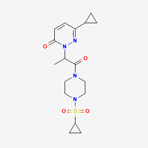 6-cyclopropyl-2-(1-(4-(cyclopropylsulfonyl)piperazin-1-yl)-1-oxopropan-2-yl)pyridazin-3(2H)-one