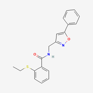 2-(ethylthio)-N-((5-phenylisoxazol-3-yl)methyl)benzamide