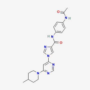N~4~-[4-(acetylamino)phenyl]-1-[6-(4-methylpiperidino)-4-pyrimidinyl]-1H-imidazole-4-carboxamide