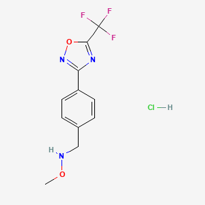 N-Methoxy-1-[4-[5-(trifluoromethyl)-1,2,4-oxadiazol-3-yl]phenyl]methanamine;hydrochloride