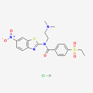 N-(2-(dimethylamino)ethyl)-4-(ethylsulfonyl)-N-(6-nitrobenzo[d]thiazol-2-yl)benzamide hydrochloride