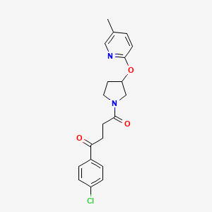 1-(4-Chlorophenyl)-4-(3-((5-methylpyridin-2-yl)oxy)pyrrolidin-1-yl)butane-1,4-dione