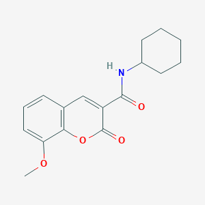 molecular formula C17H19NO4 B288861 N-cyclohexyl-8-methoxy-2-oxochromene-3-carboxamide 