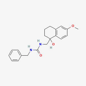 1-Benzyl-3-((1-hydroxy-6-methoxy-1,2,3,4-tetrahydronaphthalen-1-yl)methyl)urea
