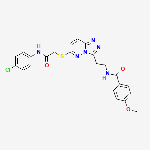 N-(2-(6-((2-((4-chlorophenyl)amino)-2-oxoethyl)thio)-[1,2,4]triazolo[4,3-b]pyridazin-3-yl)ethyl)-4-methoxybenzamide