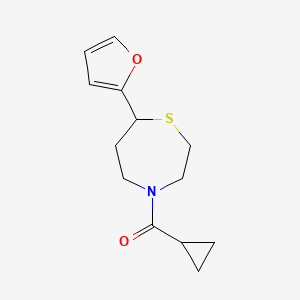 Cyclopropyl(7-(furan-2-yl)-1,4-thiazepan-4-yl)methanone