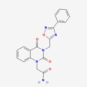 2-(2,4-dioxo-3-((3-phenyl-1,2,4-oxadiazol-5-yl)methyl)-3,4-dihydroquinazolin-1(2H)-yl)acetamide