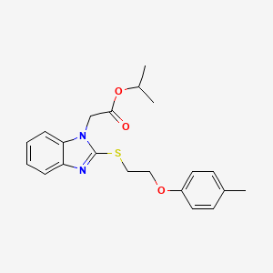 Methylethyl 2-{2-[2-(4-methylphenoxy)ethylthio]benzimidazolyl}acetate
