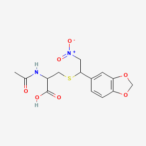 N-acetyl-S-[1-(1,3-benzodioxol-5-yl)-2-nitroethyl]cysteine