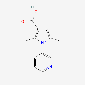 molecular formula C12H12N2O2 B2888663 2,5-dimethyl-1-(pyridin-3-yl)-1H-pyrrole-3-carboxylic acid CAS No. 953717-57-2