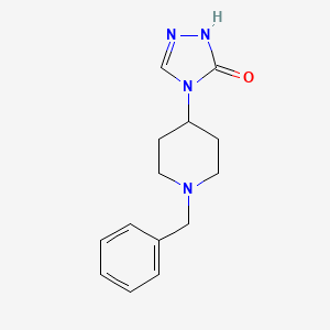 molecular formula C14H18N4O B2888669 4-(1-Benzyl-4-piperidinyl)-3,4-dihydro-2H-1,2,4-triazole-3-one CAS No. 803736-69-8