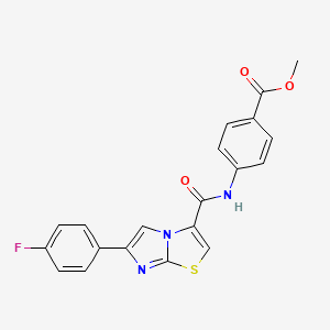 Methyl 4-(6-(4-fluorophenyl)imidazo[2,1-b]thiazole-3-carboxamido)benzoate