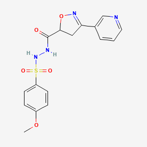 4-methoxy-N'-{[3-(3-pyridinyl)-4,5-dihydro-5-isoxazolyl]carbonyl}benzenesulfonohydrazide