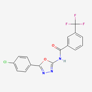 N-[5-(4-chlorophenyl)-1,3,4-oxadiazol-2-yl]-3-(trifluoromethyl)benzamide