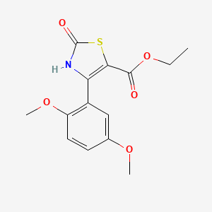 4-(2,5-Dimethoxy-phenyl)-2-oxo-2,3-dihydro-thiazole-5-carboxylic acid ethyl ester