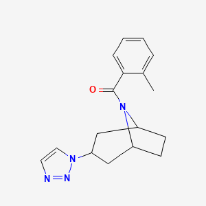 8-(2-methylbenzoyl)-3-(1H-1,2,3-triazol-1-yl)-8-azabicyclo[3.2.1]octane