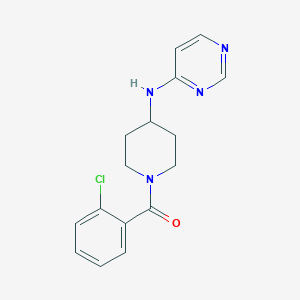 molecular formula C16H17ClN4O B2888707 N-[1-(2-chlorobenzoyl)piperidin-4-yl]pyrimidin-4-amine CAS No. 2415554-86-6
