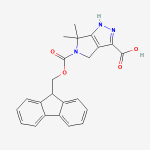 5-(9H-Fluoren-9-ylmethoxycarbonyl)-6,6-dimethyl-1,4-dihydropyrrolo[3,4-c]pyrazole-3-carboxylic acid