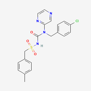 2-[(4-Chlorobenzyl)({[(4-methylbenzyl)sulfonyl]amino}carbonyl)amino]pyrazine