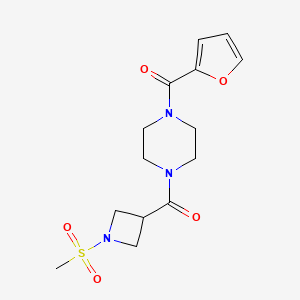 (4-(Furan-2-carbonyl)piperazin-1-yl)(1-(methylsulfonyl)azetidin-3-yl)methanone