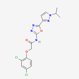 2-(2,4-dichlorophenoxy)-N-(5-(1-isopropyl-1H-pyrazol-3-yl)-1,3,4-oxadiazol-2-yl)acetamide