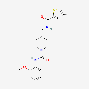 molecular formula C20H25N3O3S B2888818 N-(2-methoxyphenyl)-4-((4-methylthiophene-2-carboxamido)methyl)piperidine-1-carboxamide CAS No. 1235333-39-7