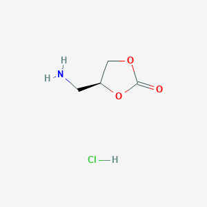 (4S)-4-(Aminomethyl)-1,3-dioxolan-2-one;hydrochloride