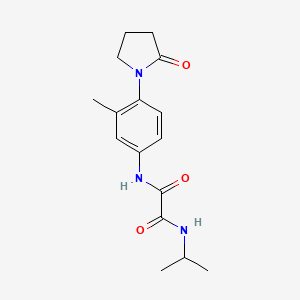 molecular formula C16H21N3O3 B2888822 N1-isopropyl-N2-(3-methyl-4-(2-oxopyrrolidin-1-yl)phenyl)oxalamide CAS No. 941890-32-0