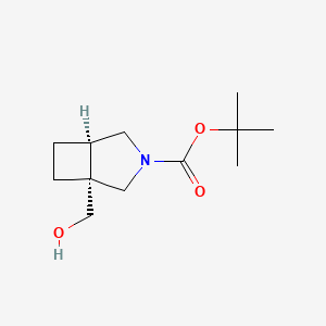 molecular formula C12H21NO3 B2888824 Tert-butyl (1R,5R)-1-(hydroxymethyl)-3-azabicyclo[3.2.0]heptane-3-carboxylate CAS No. 2416219-10-6