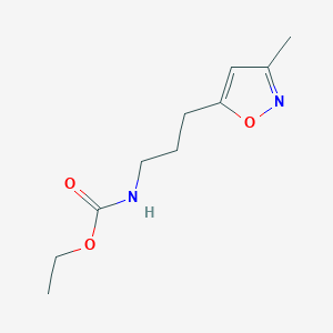 molecular formula C10H16N2O3 B2888831 ethyl N-[3-(3-methyl-1,2-oxazol-5-yl)propyl]carbamate CAS No. 2034509-42-5