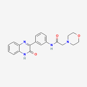 molecular formula C20H20N4O3 B2888832 N-(3-(3-hydroxyquinoxalin-2-yl)phenyl)-2-morpholinoacetamide CAS No. 1797241-18-9
