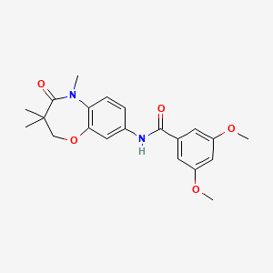 3,5-dimethoxy-N-(3,3,5-trimethyl-4-oxo-2,3,4,5-tetrahydrobenzo[b][1,4]oxazepin-8-yl)benzamide