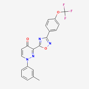 1-(m-tolyl)-3-(3-(4-(trifluoromethoxy)phenyl)-1,2,4-oxadiazol-5-yl)pyridazin-4(1H)-one