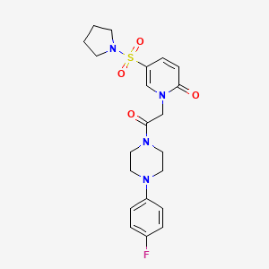 1-(2-(4-(4-fluorophenyl)piperazin-1-yl)-2-oxoethyl)-5-(pyrrolidin-1-ylsulfonyl)pyridin-2(1H)-one
