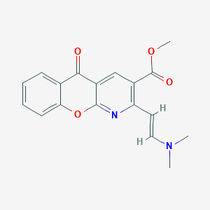 molecular formula C18H16N2O4 B2888844 ethyl 2-[2-(dimethylamino)vinyl]-5-oxo-5H-chromeno[2,3-b]pyridine-3-carboxylate CAS No. 478260-54-7