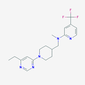 N-[[1-(6-Ethylpyrimidin-4-yl)piperidin-4-yl]methyl]-N-methyl-4-(trifluoromethyl)pyridin-2-amine