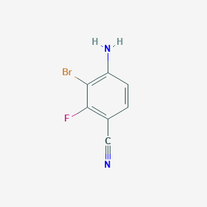 molecular formula C7H4BrFN2 B2888848 4-Amino-3-bromo-2-fluorobenzonitrile CAS No. 2090323-74-1