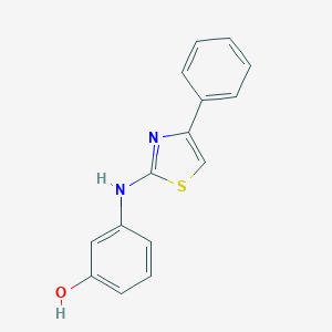 molecular formula C15H12N2OS B288885 3-((4-phenyl-1,3-thiazol-2-yl)amino)phenol 