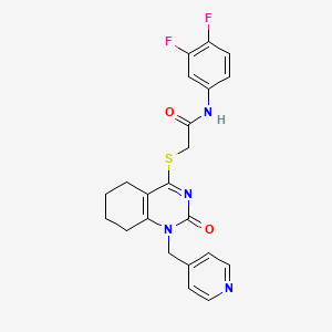 N-(3,4-difluorophenyl)-2-((2-oxo-1-(pyridin-4-ylmethyl)-1,2,5,6,7,8-hexahydroquinazolin-4-yl)thio)acetamide