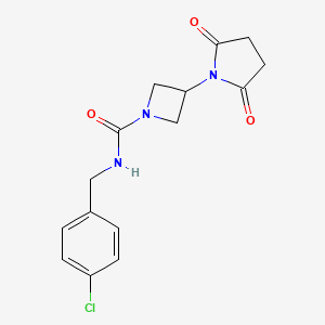 N-(4-chlorobenzyl)-3-(2,5-dioxopyrrolidin-1-yl)azetidine-1-carboxamide