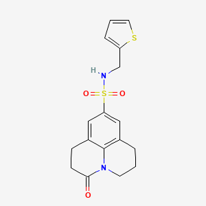 3-oxo-N-(2-thienylmethyl)-2,3,6,7-tetrahydro-1H,5H-pyrido[3,2,1-ij]quinoline-9-sulfonamide