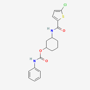 3-(5-Chlorothiophene-2-carboxamido)cyclohexyl phenylcarbamate